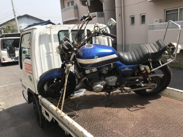 豊田市河合町 バイク廃車 ZRX400 長期放置車両 | 愛知県名古屋 バイク無料廃車・無料処分専門どっとこむ